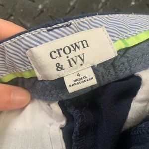 Crown and Ivy Navy Shorts
